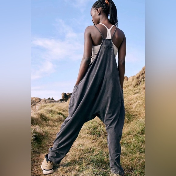 Free People Hot Shot Onesie (Charcoal) - Picture 2 of 7